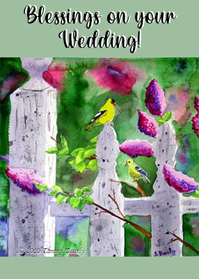 wedding watercolor ecards