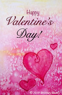 valentines day watercolor ecards